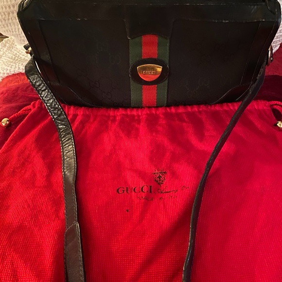 GUCCI BLACK,SHERRY WEB LINE BAG - Picture 12 of 16